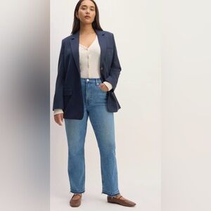 Everlane The Original Cheeky Jean Sz 29 HRCrop Denim Organic Cotton Vintage Wash